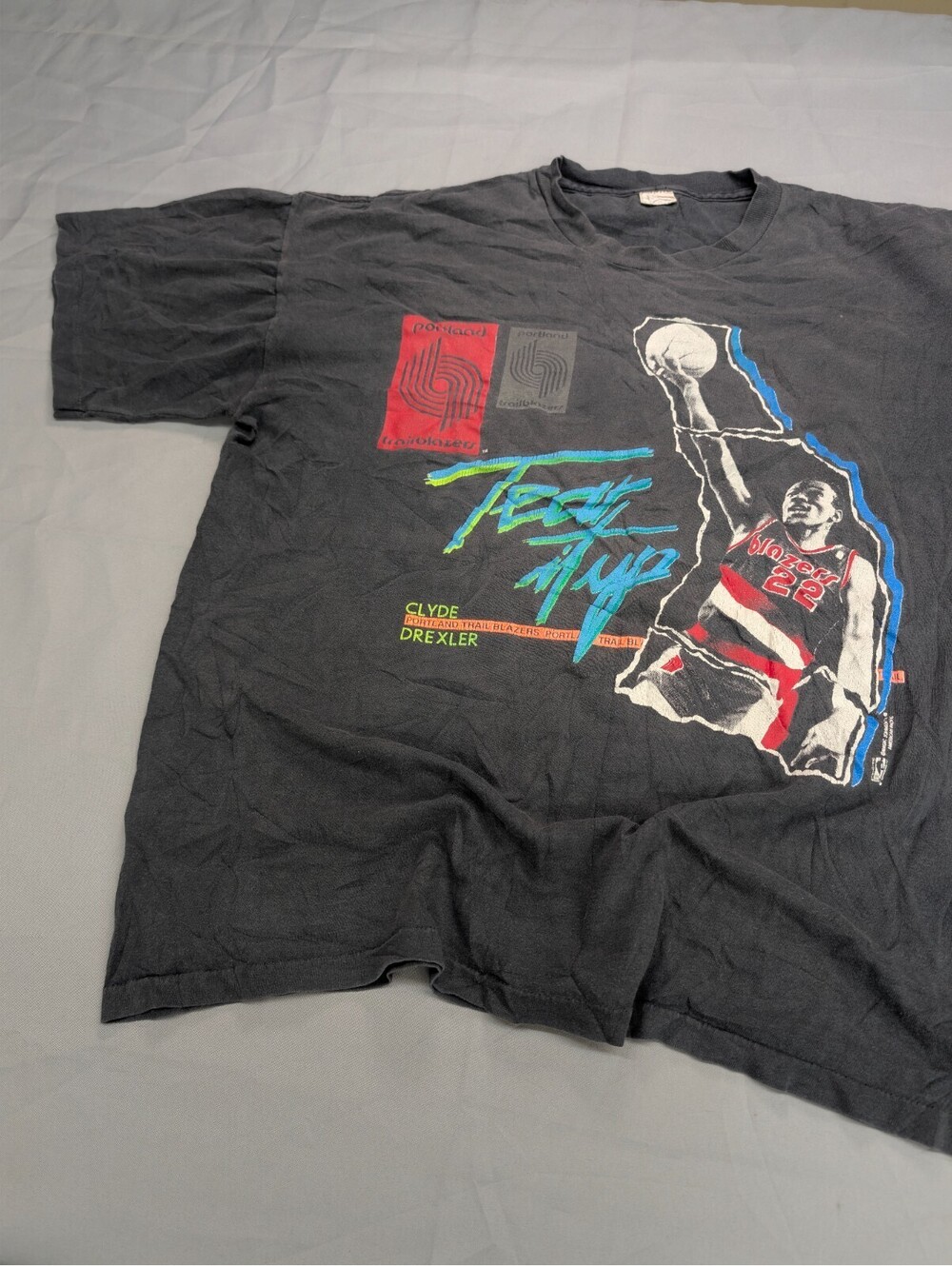 Clyde Drexler Portland Trail Blazers Shirt XL Vintage USA